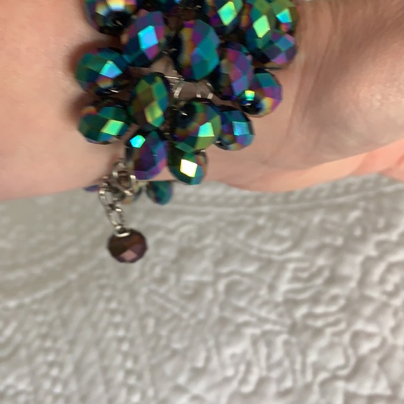 Stunning sparkling beaded cuff bracelet - Picture 6 of 9